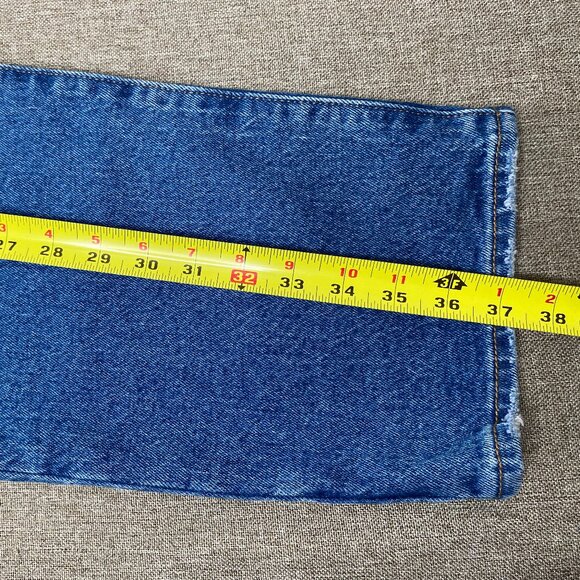 Levi's Premium Ribcage Straight Ankle Jeans Women's 26 Blue Distressed Big E NWT - Picture 16 of 16